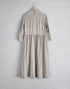綿麻ストライプのギャザーシャツドレス