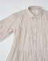 シャーリングストライプの6ギャザーシャツ