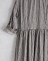 綿麻ストライプのギャザーシャツドレス