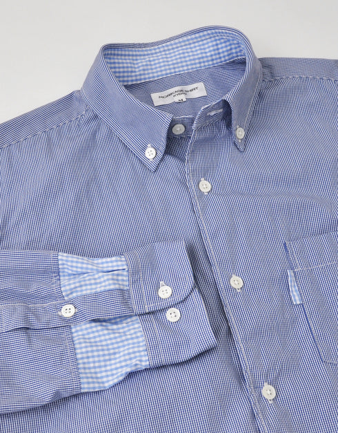 ギンガムの袖口切替シャツ