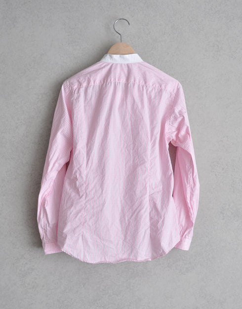Stand-up collar gathered shirt