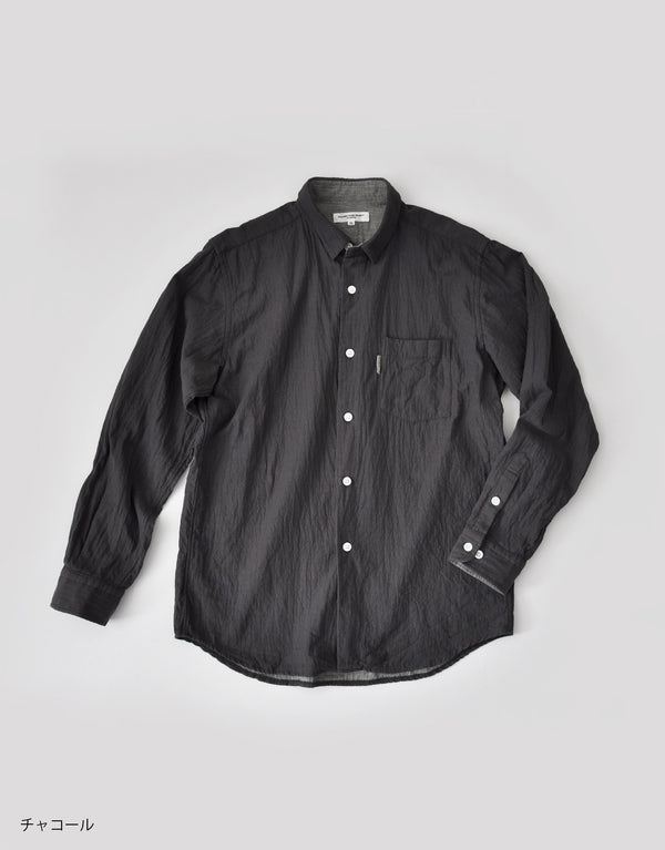 ダブルクロスのミニレギュラーカラーシャツ