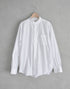 コットンブロードのスタンドカラーシャツ