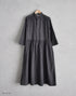 ダブルクロスのギャザーシャツドレス