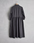 ダブルクロスのギャザーシャツドレス