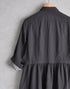 ダブルクロスのギャザーシャツドレス