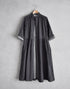 ダブルクロスのギャザーシャツドレス