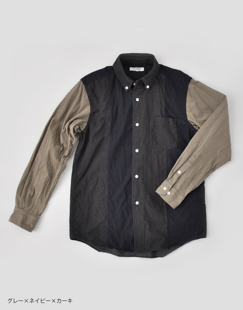 ピケの03パッチワークシャツ