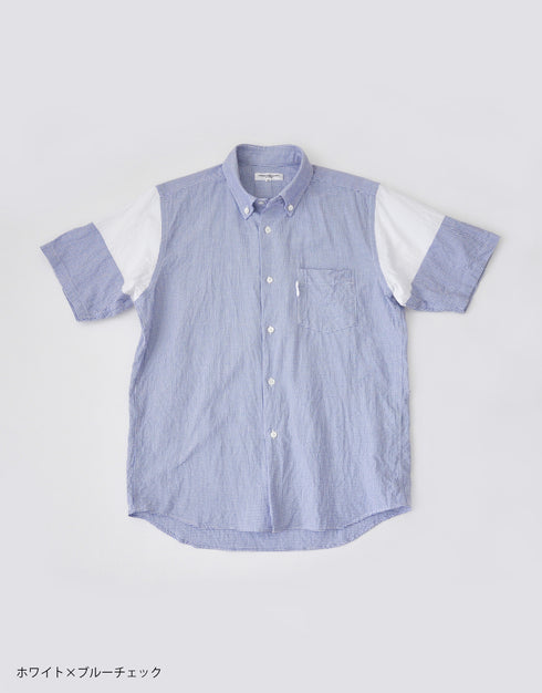 シボライトオックスの袖切替シャツ