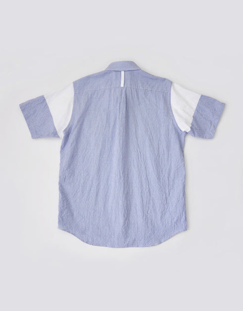 シボライトオックスの袖切替シャツ