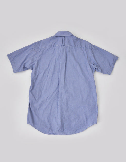 ギンガムパッチワークの半袖シャツ