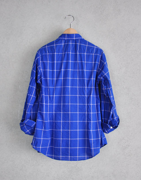 チェックの6ギャザーシャツ
