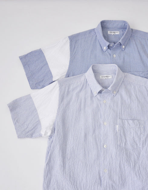 シボライトオックスの袖切替シャツ