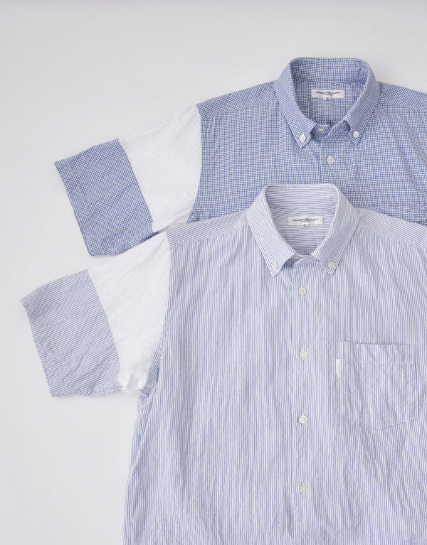 シボライトオックスの袖切替シャツ