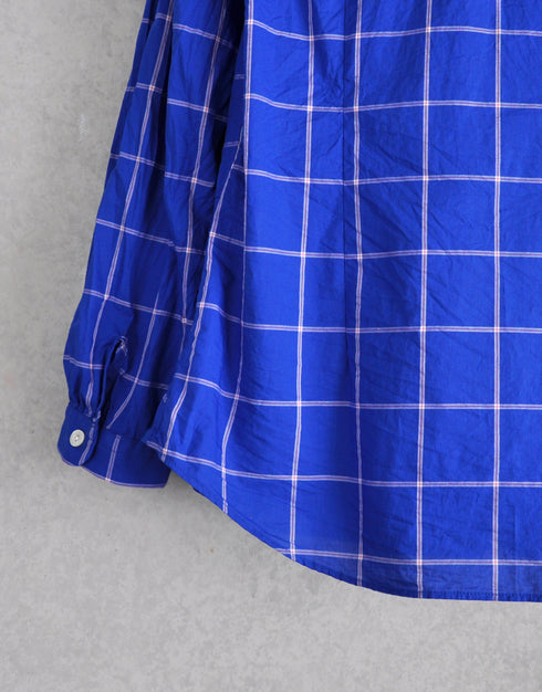 チェックの6ギャザーシャツ