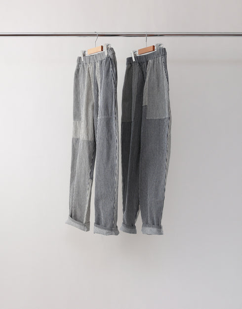 ヒッコリーのパッチワークパンツ