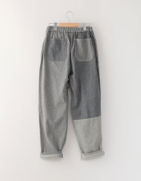 ヒッコリーのパッチワークパンツ