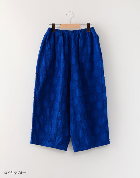 水玉カットジャカードのバルーンパンツ