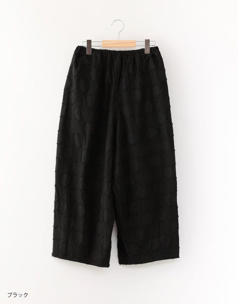水玉カットジャカードのバルーンパンツ