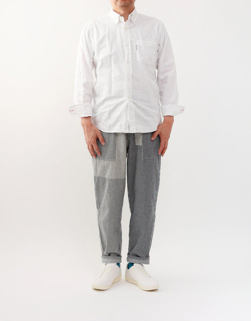 ヒッコリーのパッチワークパンツ