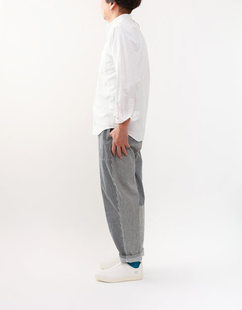 ヒッコリーのパッチワークパンツ