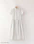 シアサッカーの半袖ギャザーシャツドレス
