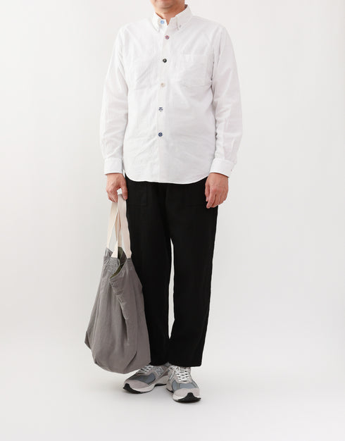 刺し子ドビーのテーパードパンツ