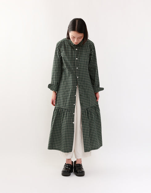 6ギャザーシャツドレス