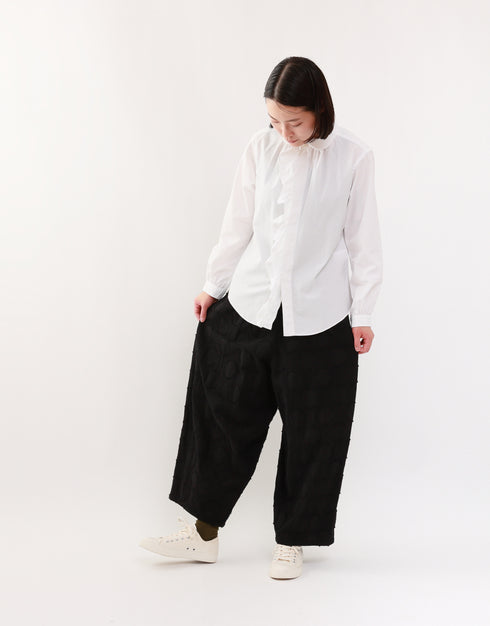 水玉カットジャカードのバルーンパンツ