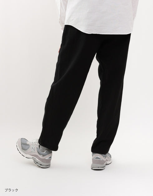 刺し子ドビーのテーパードパンツ