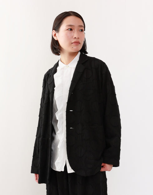 水玉カットジャカードのジャケット