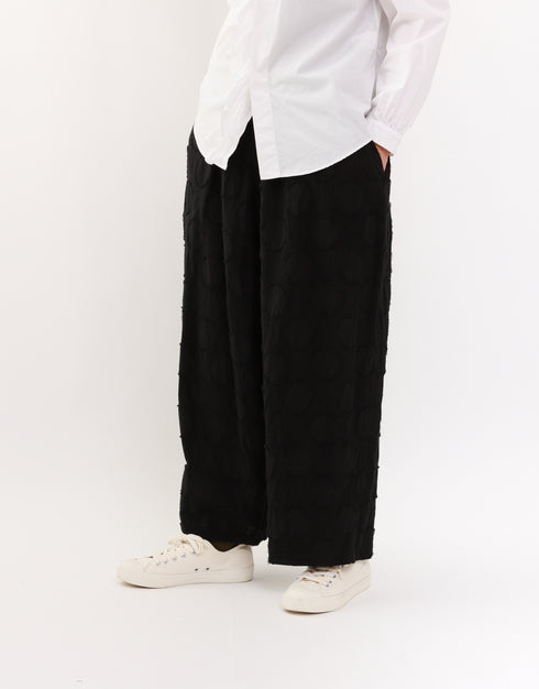 水玉カットジャカードのバルーンパンツ