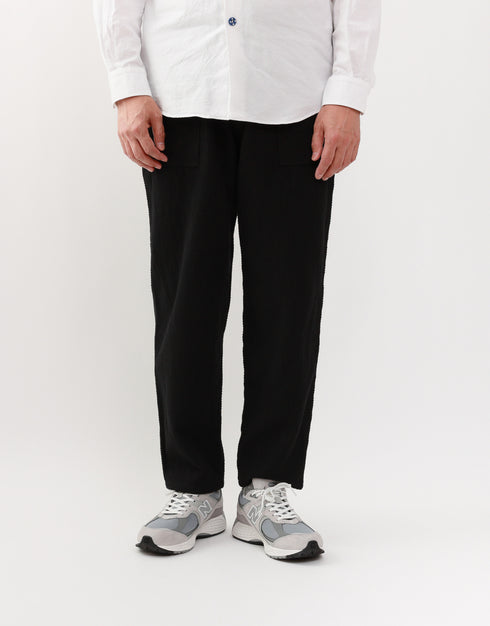 刺し子ドビーのテーパードパンツ