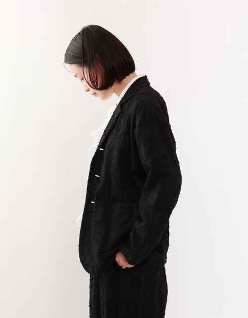 水玉カットジャカードのジャケット