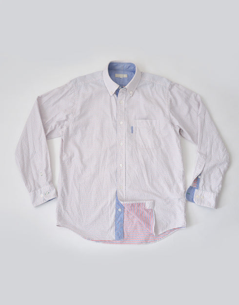 刺子ドビーの切替えシャツ