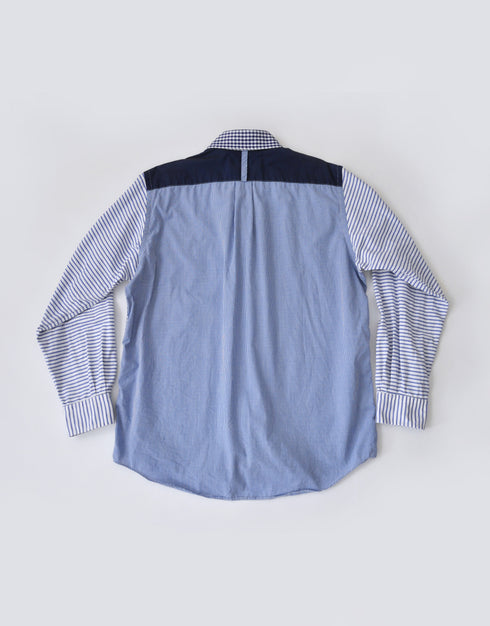 ピンオックスのパッチワークシャツ