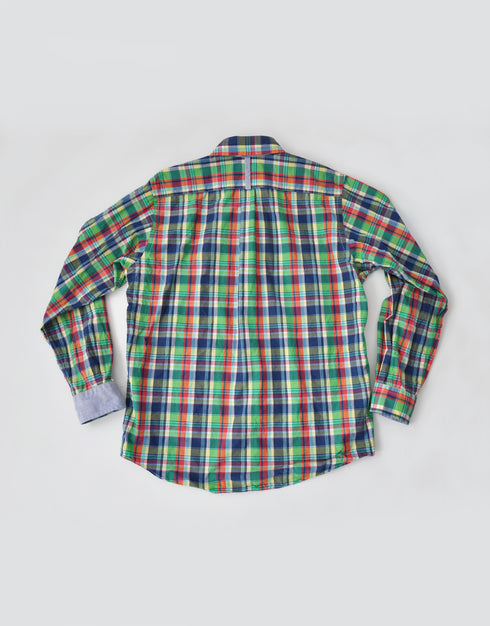 マドラスチェックのB.Dシャツ