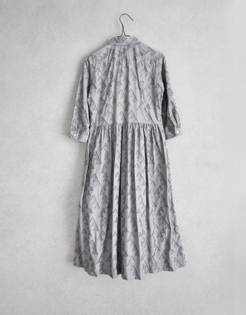 三角カットジャガードギャザーワンピース