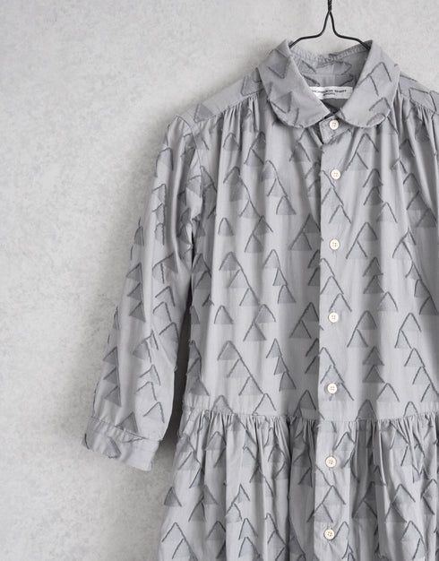 三角カットジャガードギャザーワンピース