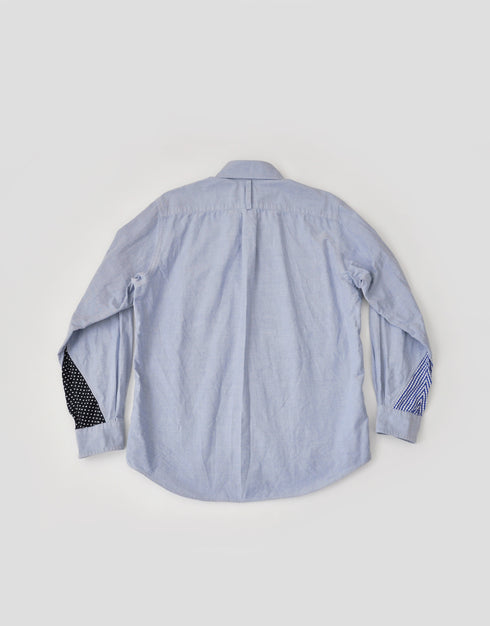 オックスのくるみボタンガゼットシャツ