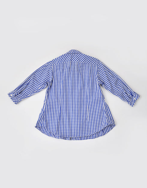 ギンガムの6ギャザーシャツ