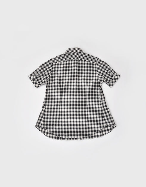 シャーリングギンガムの6ギャザーシャツ