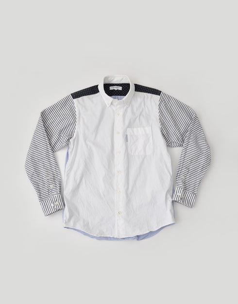 ピンオックスのパッチワークシャツ