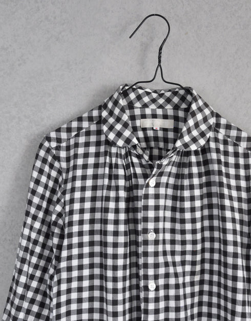 ツイルギンガムのシャツワンピース