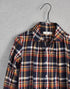 ツイルタータンのシャツワンピース