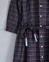 CRUM/チェックのギャザーワンピース