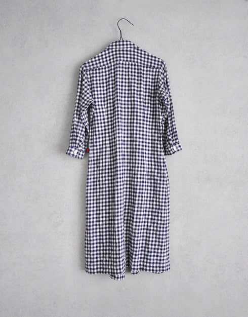 CRUM/ギンガムのシャツワンピース