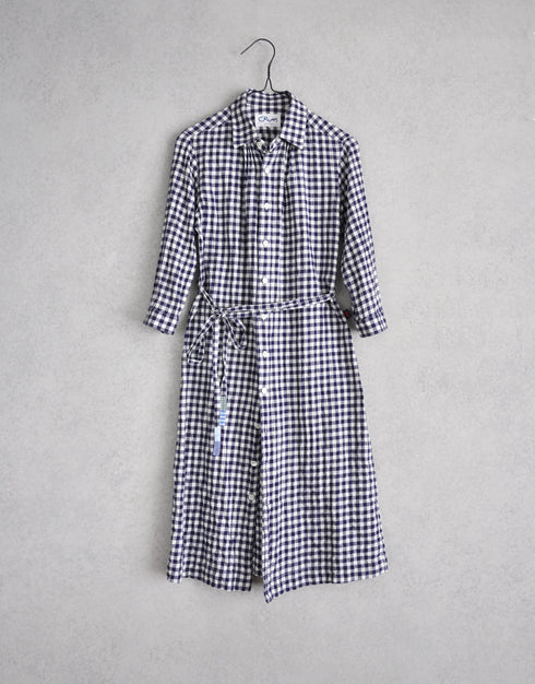 CRUM/ギンガムのシャツワンピース