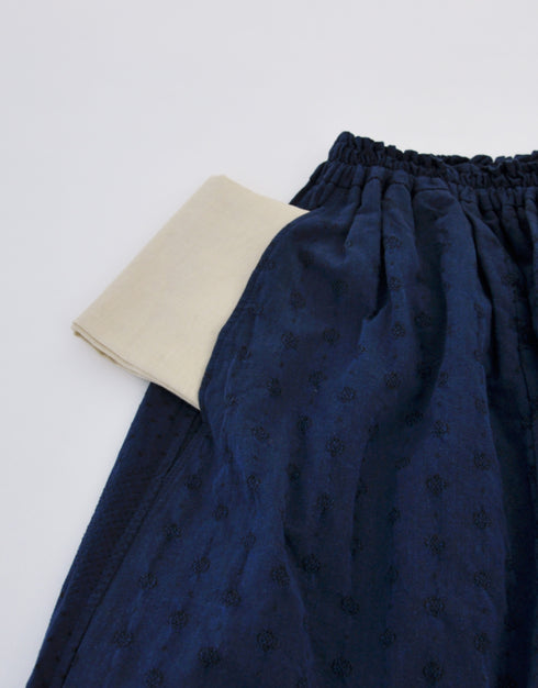 ネイビージャガードのパッチワークスカート