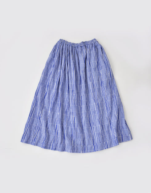 タックドビーチェックのギャザースカート